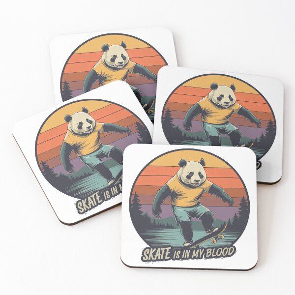 Item preview, Panda On A Skateboard, Skate, Skateboard designed and sold by Skateboard-Art.