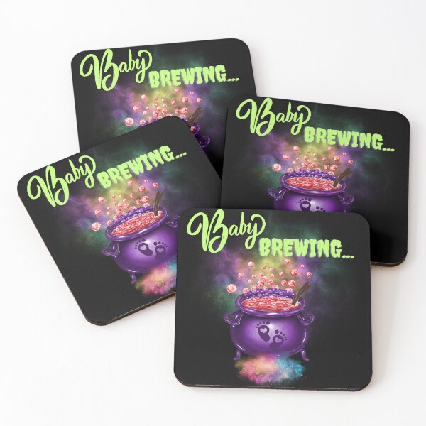 Item preview, Baby Brewing Halloween Maternity Design – Cute Witchy Pregnancy Reveal designed and sold by TOA Timeless Original Apparel.