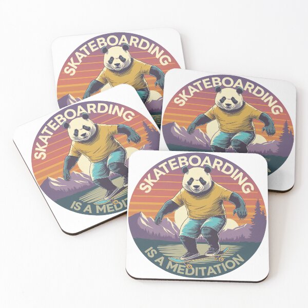 Item preview, Panda On A Skateboard, Skate, Skateboard designed and sold by Skateboard-Art.