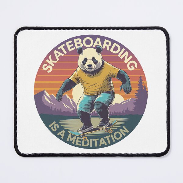 Item preview, Panda On A Skateboard, Skate, Skateboard designed and sold by Skateboard-Art.