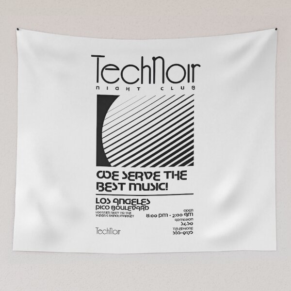 Item preview, Retro 80s Technoir Nightclub Poster from the Terminator Movie designed and sold by TrashNegativity.