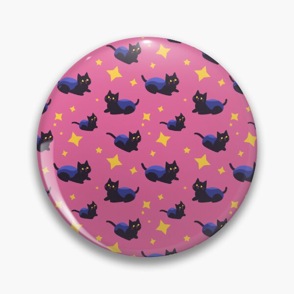 Item preview, Patrón de gato negro sobre fondo rosa designed and sold by Tech Tones.