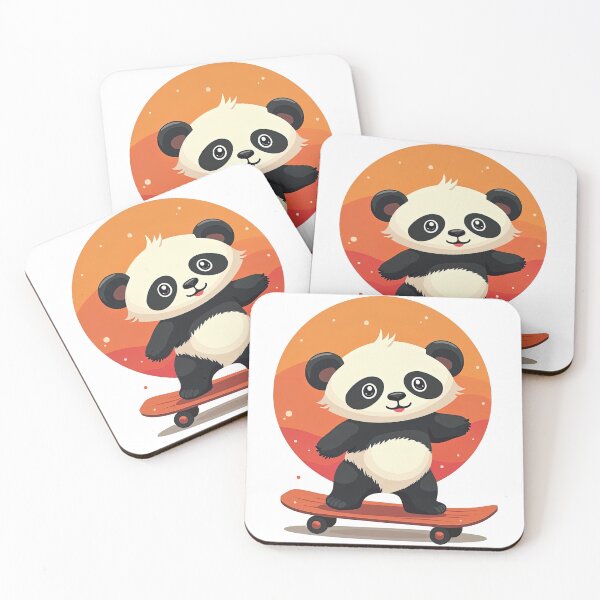 Item preview, Panda On A Skateboard, Skate, Skateboard designed and sold by Skateboard-Art.