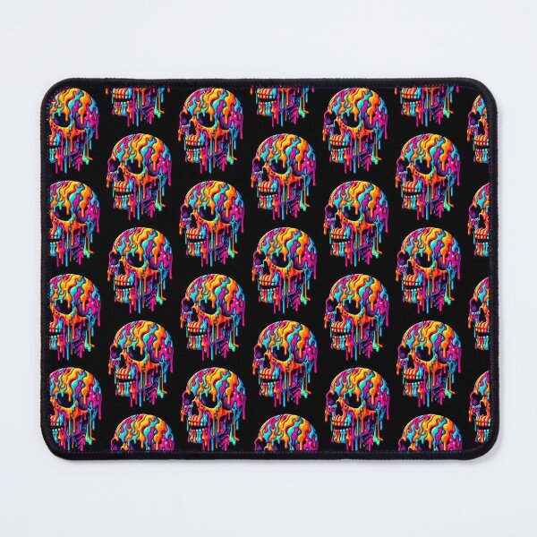 Item preview, Vibrant Psychedelic Skull designed and sold by Nostalgia Busters.
