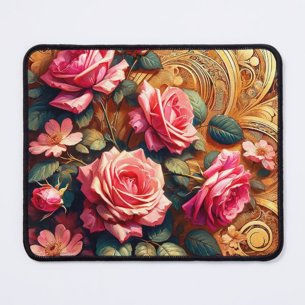 Item preview, Alphonse Mucha Pink Roses designed and sold by maniacfitness.