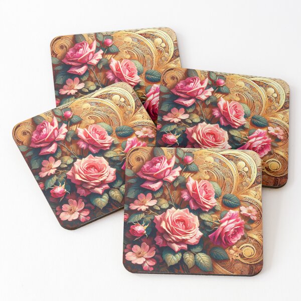Item preview, Alphonse Mucha Pink Roses designed and sold by maniacfitness.
