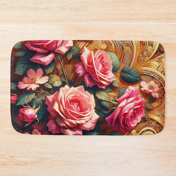 Item preview, Alphonse Mucha Pink Roses designed and sold by maniacfitness.