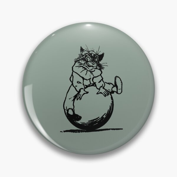 Item preview, Charm Clairo Vintage Cat on Ball Black Drawing designed and sold by aestheticqueen.