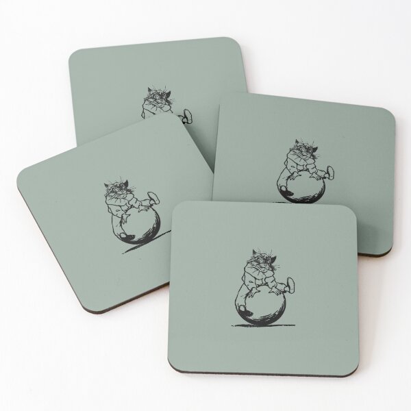 Item preview, Charm Clairo Vintage Cat on Ball Black Drawing designed and sold by aestheticqueen.