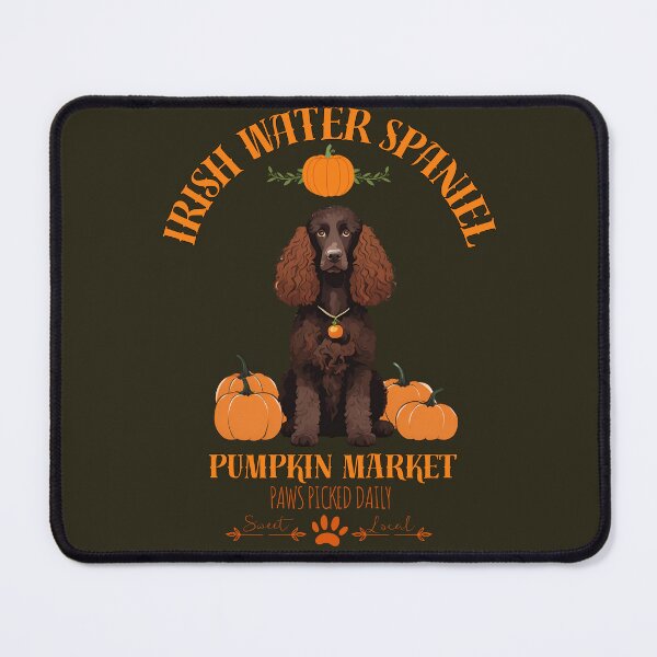 Item preview, Pumpkin Market: irish water spaniel  with Pumpkins and Seasonal Text designed and sold by GoodyPaws.