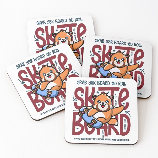 Item preview, Red Panda On A Skateboard, Skate, Skateboard designed and sold by Skateboard-Art.