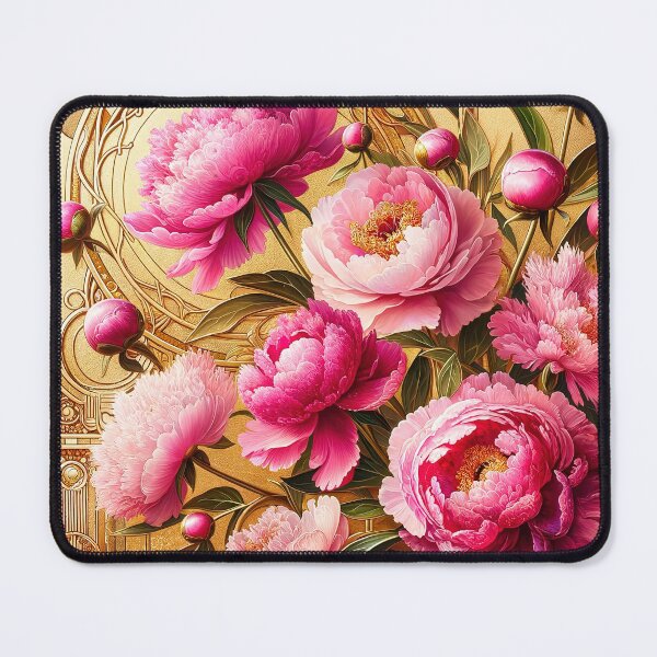 Item preview, Alphonse Mucha Pink Peonies designed and sold by maniacfitness.
