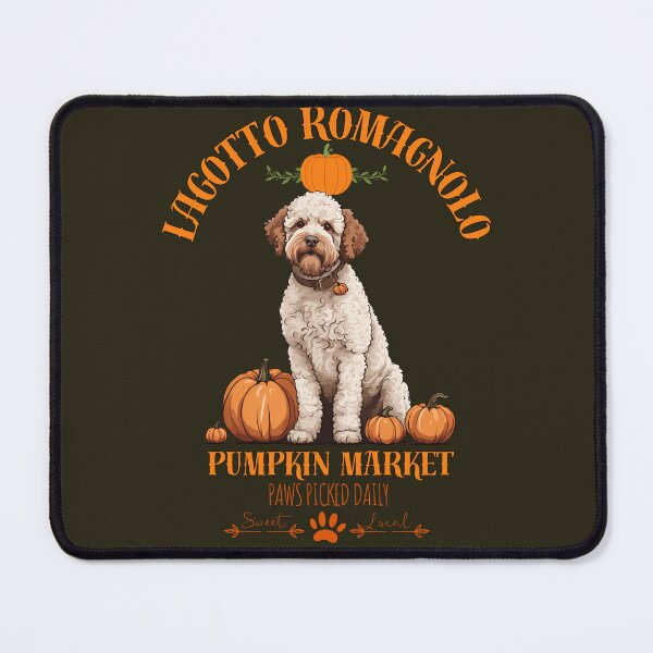 Item preview, Pumpkin Market: lagotto romagnolo with Pumpkins and Seasonal Text designed and sold by GoodyPaws.