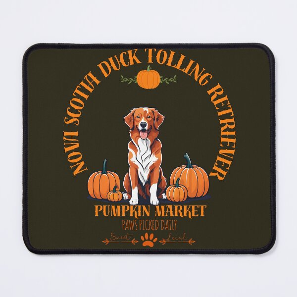 Item preview, Pumpkin Market: new scotia duck tolling retriever with Pumpkins and Seasonal Text designed and sold by GoodyPaws.