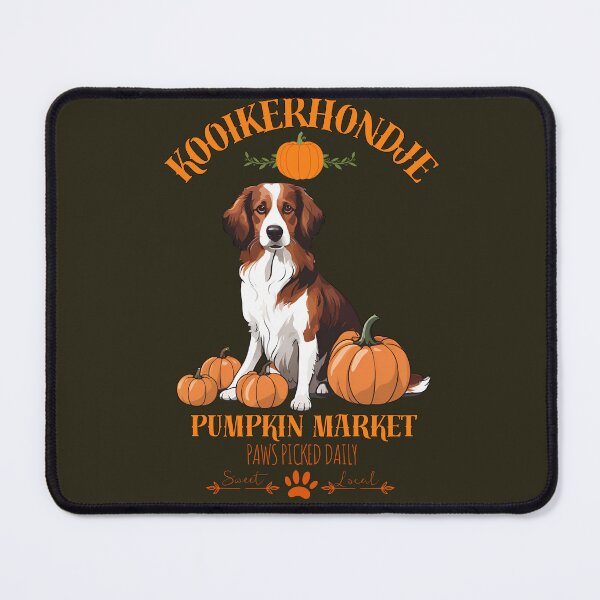 Item preview, Pumpkin Market: Kooikerhondje with Pumpkins and Seasonal Text designed and sold by GoodyPaws.