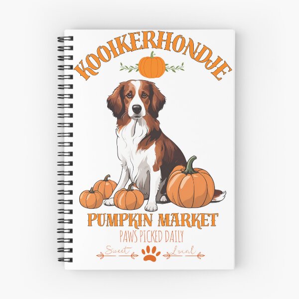 Item preview,  Pumpkin Market: Kooikerhondje with Pumpkins and Seasonal Text designed and sold by GoodyPaws.