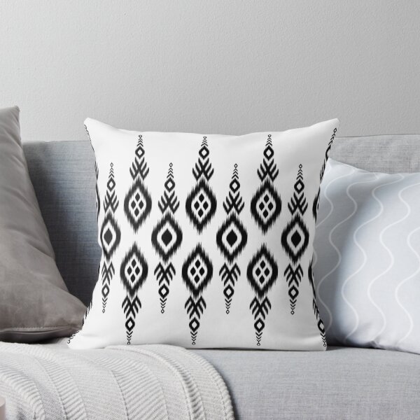 Item preview, Black White Color of Ikat pattern. Ethnic Geometric seamless design. designed and sold by NokDesignShop.