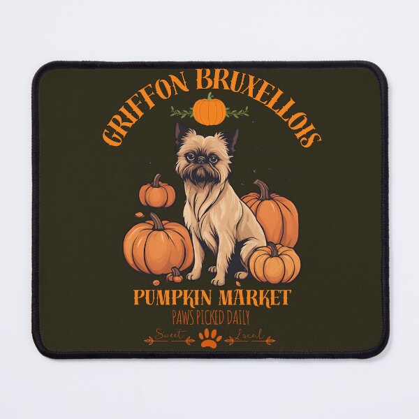 Item preview, Pumpkin Market: griffon bruxellois with Pumpkins and Seasonal Text designed and sold by GoodyPaws.