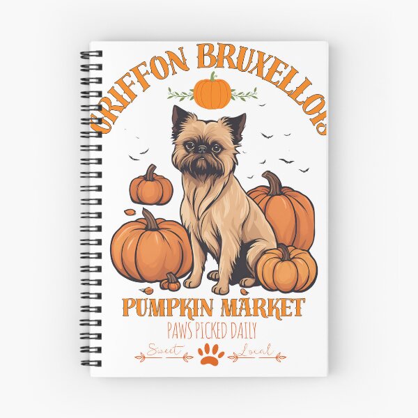 Item preview, Pumpkin Market: griffon bruxellois with Pumpkins and Seasonal Text designed and sold by GoodyPaws.