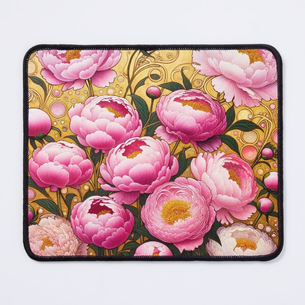 Item preview, Pink Peonies Alphonse Mucha designed and sold by maniacfitness.