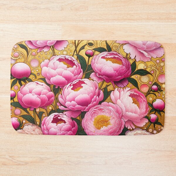 Item preview, Pink Peonies Alphonse Mucha designed and sold by maniacfitness.