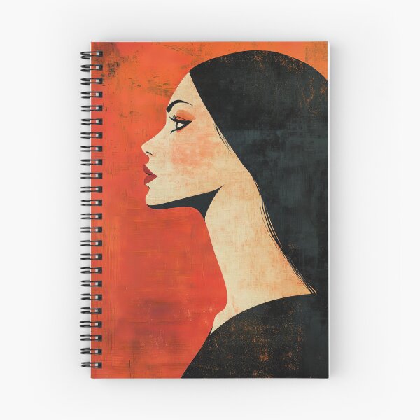 Item preview, Portrait of a woman with long hair - red, power, strength, strong woman, feminism, female empowerment designed and sold by NordicArtPrint.