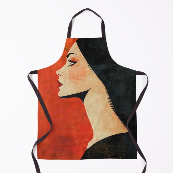 Item preview, Portrait of a woman with long hair - red, power, strength, strong woman, feminism, female empowerment designed and sold by NordicArtPrint.