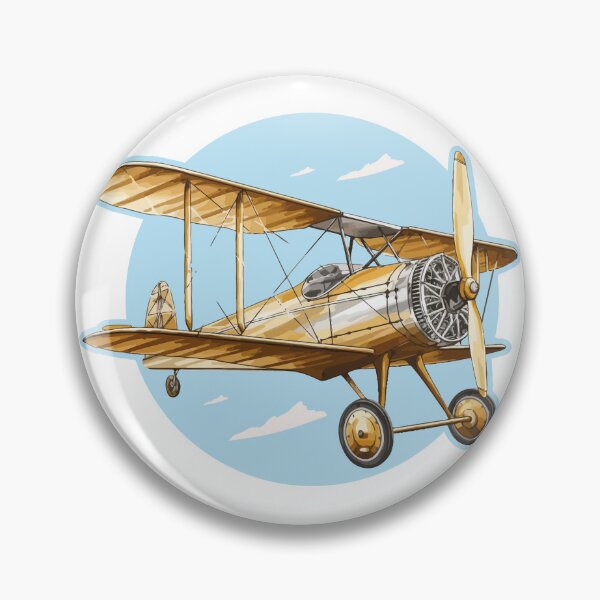 Item preview, Classic Biplane Flying Through the Sky - Retro Aviation designed and sold by TurtleDojo.