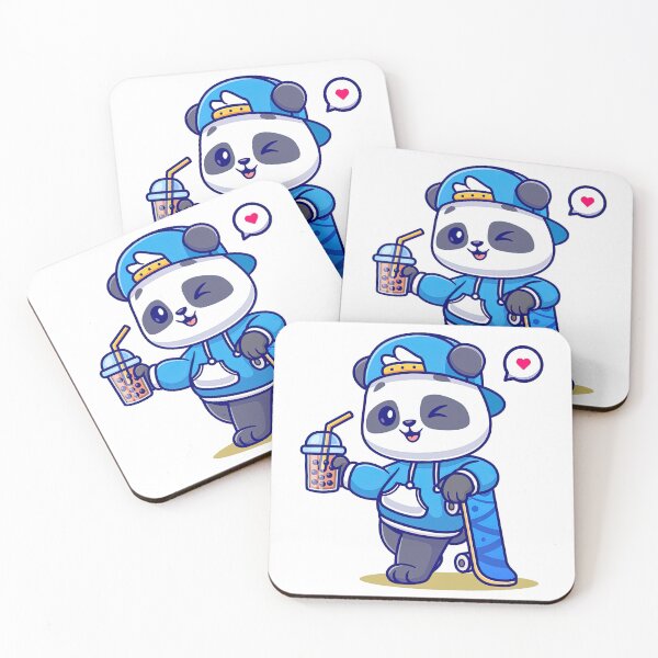 Item preview, Cute Panda Skateboarding, Skate, Skateboard designed and sold by Skateboard-Art.