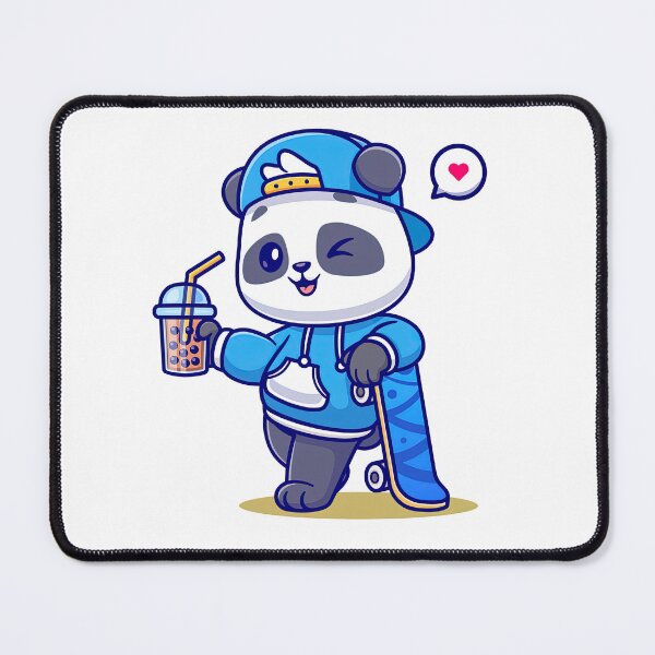 Item preview, Cute Panda Skateboarding, Skate, Skateboard designed and sold by Skateboard-Art.