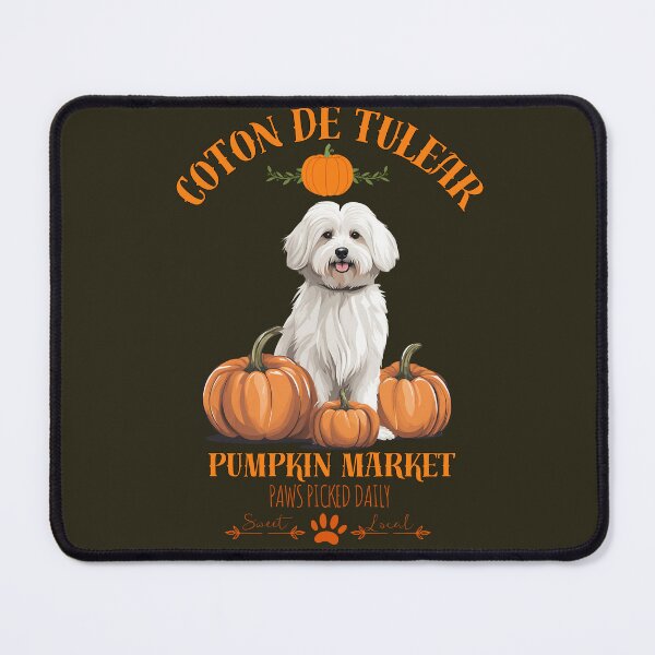 Item preview, Pumpkin Market: coton de tulear with Pumpkins and Seasonal Text designed and sold by GoodyPaws.