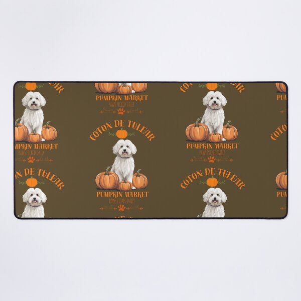 Item preview, Pumpkin Market: coton de tulear with Pumpkins and Seasonal Text designed and sold by GoodyPaws.