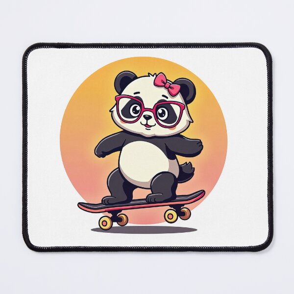 Item preview, Cute Panda Girl Skateboarding, Skate, Skateboard designed and sold by Skateboard-Art.
