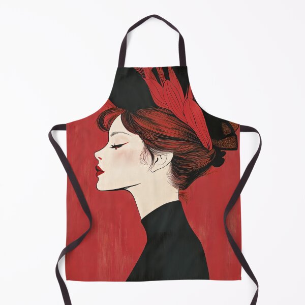 Item preview, Portrait of a woman with a hat - red, power, strength, strong woman, feminism, female empowerment designed and sold by NordicArtPrint.