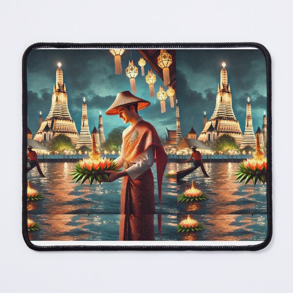 Item preview, Thailand : Loy Krathong at Wat Arun designed and sold by Tonphiarts.