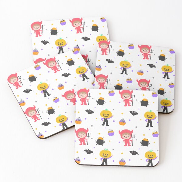 Item preview, cute kid seamless pattern Halloween party illustration designed and sold by nuchz.