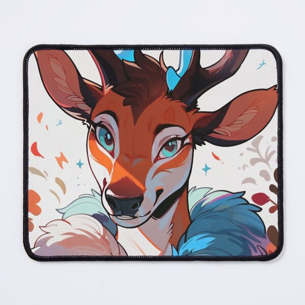 Item preview, Androgynous Deer Furry with Warm Floral Aesthetic designed and sold by Evelyns-Furries.