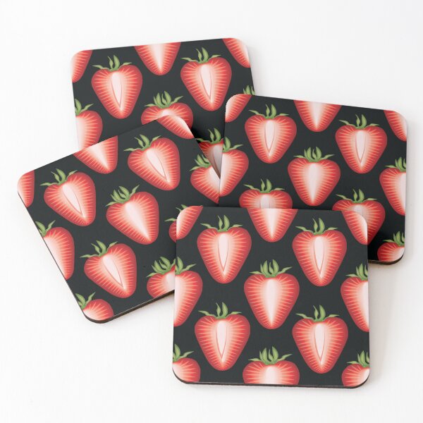 Item preview, Strawberries, Black background designed and sold by Alex  Blud.