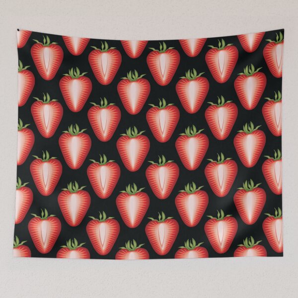Item preview, Strawberries, Black background designed and sold by Alex  Blud.