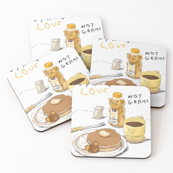 Item preview, breakfast, food, breakfast club, the breakfast club, cute, pancakes, syrup, butter, coffee, bear, spread love not germs  designed and sold by peachcakecanvas.