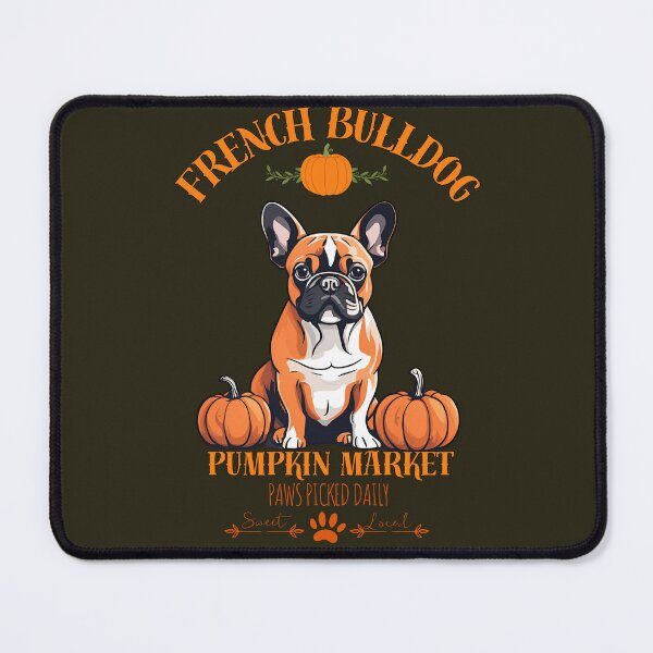 Item preview, of Pumpkin Market:  french bulldog  with Pumpkins and Seasonal Text designed and sold by GoodyPaws.
