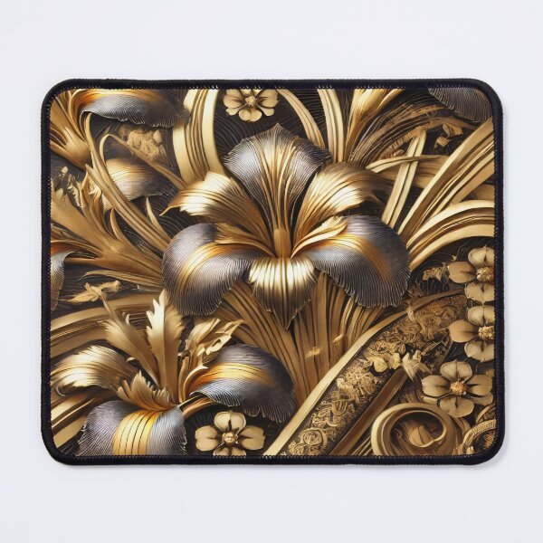 Item preview, Luxurious Japanese Iris Gold Artwork designed and sold by SakuraJapanArt.