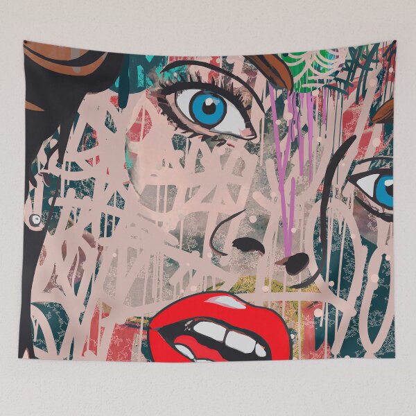 Item preview, Occhi Blu Graffiti designed and sold by blackink-design.