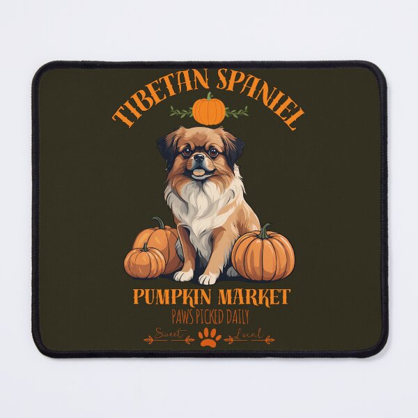 Item preview, Pumpkin Market:tibetan spaniel  with Pumpkins and Seasonal Text designed and sold by GoodyPaws.