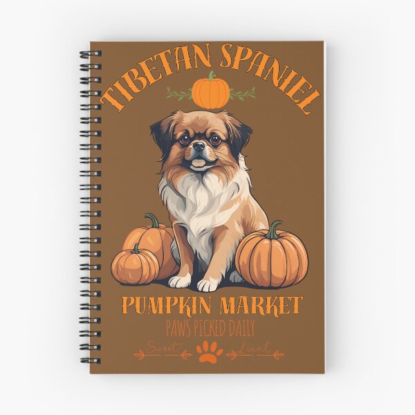 Item preview, Pumpkin Market:tibetan spaniel  with Pumpkins and Seasonal Text designed and sold by GoodyPaws.
