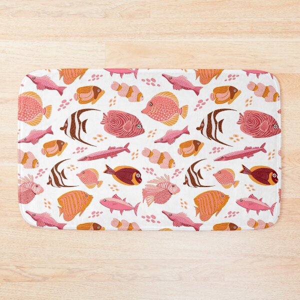 Item preview, Adorable fish pattern, vibrant colors, playful underwater theme pink palate designed and sold by Kaushlydraw.