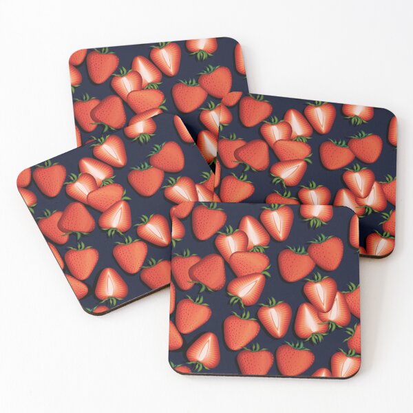 Item preview, Strawberries on a black background designed and sold by Alex  Blud.