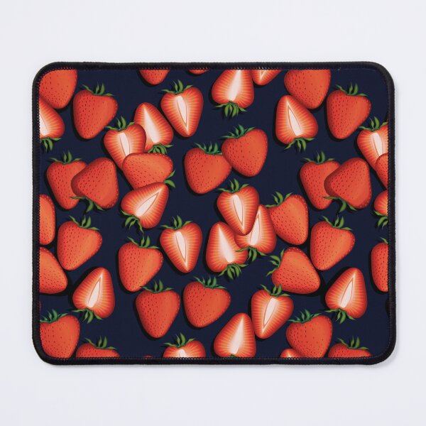 Item preview, Strawberries on a black background designed and sold by Alex Blud.