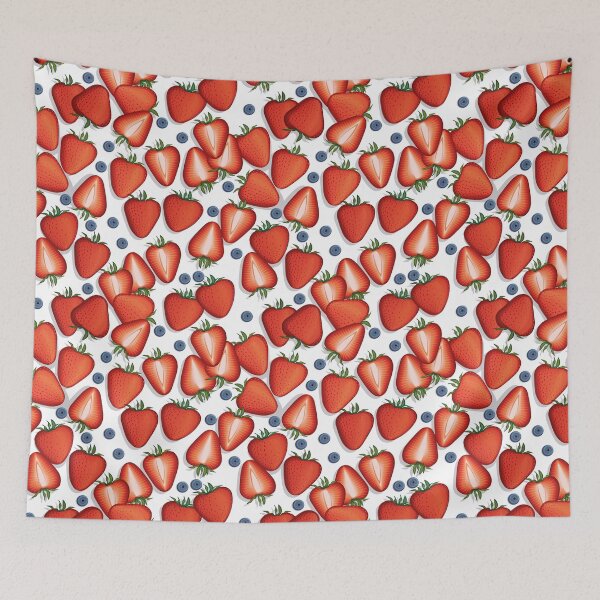 Item preview, Strawberries and blueberries on a white background designed and sold by Alex  Blud.