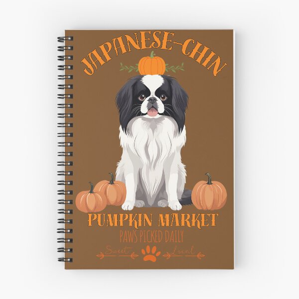 Item preview, Pumpkin Market:japanese chin  with Pumpkins and Seasonal Text designed and sold by GoodyPaws.